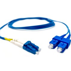 Cordão Óptico Duplex Monomodo SM 9/125µ LC-PC/SC-PC 10m - InstruFiber