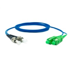 Cordão Óptico Duplex Monomodo SM 9/125µ SC-APC/ST-PC 2,5m - InstruFiber