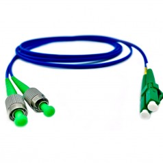 Cordão Óptico Duplex Monomodo SM 9/125 FC-APC/LC-APC 2,5m - InstruFiber