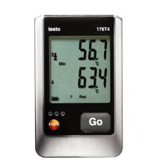 TESTO176T4 DATA LOGGER DE TEMPERATURA COM 4 CANAIS E CONEXÕES PARA SENSORES EXTERNOS (TP TIPO T, K E J) - INSTRUFIBER