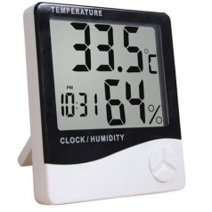 TERMOHIGRÔMETRO DIGITAL COM RELÓGIO/ALARME/CALENDÁRIO - IF45 - INSTRUFIBER