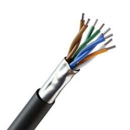 CABO DE REDE CAT5 4PX24 AWG DUPLA CAPA PRETO - INSTRUFIBER