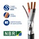 Cabo Instrumentação/Sinal 1X3X0,50 mm² Blindagem Total + Dreno Preto - INSTRUFIBER