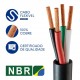 CABO COMANDO/CONTROLE 2X0,50 MM² COLORIDO SEM BLINDAGEM PRETO - INSTRUFIBER