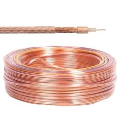 CABO COAXIAL RG 59 96% MALHA CRISTAL ELEVADOR 300M - INSTRUFIBER