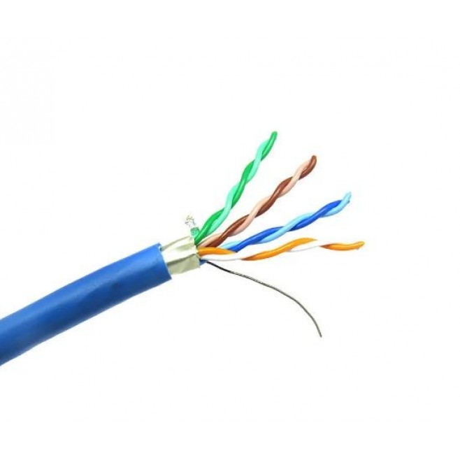 CABO LAN FTP CAT5E 4 PARES 4PX24AWG - BLINDADO PROTEÇAO UV - COPPERLAN - AZUL - (VENDA POR METRO) - INSTRUFIBER