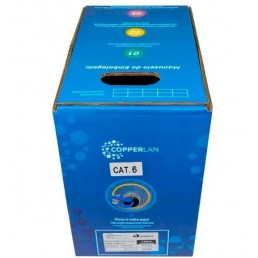 Cabo de Rede Cat.6 UTP 4PX24AWG CM Azul (Caixa com 305 metros) - INSTRUFIBER