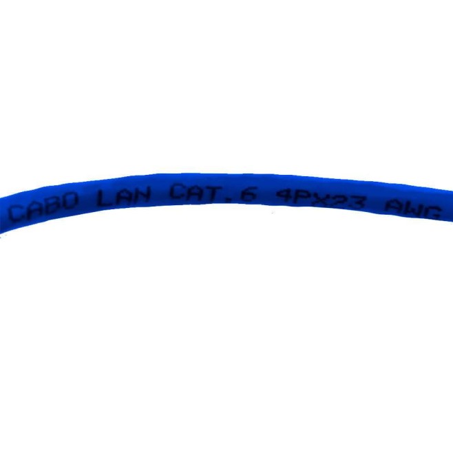 Cabo de Rede CAT6 Norphel Azul CMX UTP 23AWG - INSTRUFIBER