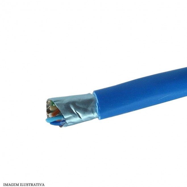 Cabo de Rede Cat6 Blindado FTP Coppelan Azul - INSTRUFIBER