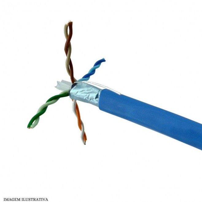 Cabo de Rede Cat6 Blindado FTP Coppelan Azul - INSTRUFIBER