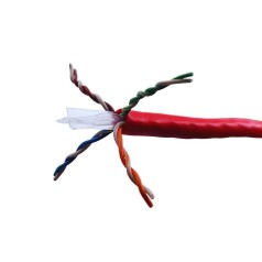 Cabo de Rede Cat6 Vermelho UTP Gigabit - INSTRUFIBER