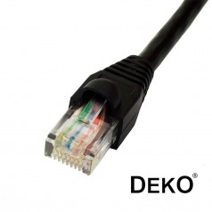 Patch Cord CAT6 Preto Montado 10/100/1000Mbps - INSTRUFIBER