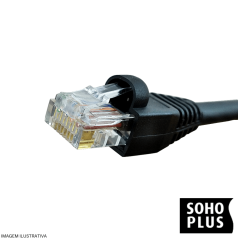 Patch Cord Cat6 Preto Sohoplus Furukawa Gigabit - INSTRUFIBER