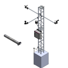 Torre de alumínio de 3m - T3M - INSTRUFIBER