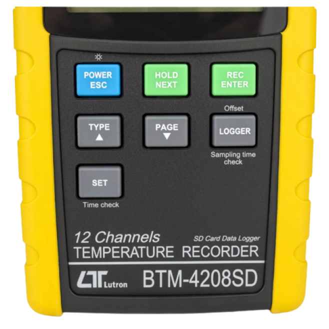 Termômetro Digital Datalogger 12 Canais BTM4208SD Lutron - INSTRUFIBER