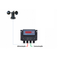 Kit Anemômetro Velocidade e Direção do Vento, com Indicador - Modelo KTFA220V20 - INSTRUFIBER