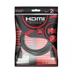 Cabo HDMI 2.0 2 Metros Ultra HD 4K 19 Pinos @60Hz - INSTRUFIBER