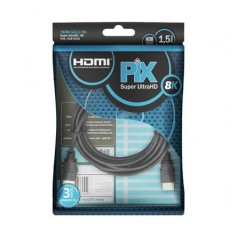 Cabo HDMI 2.1 1,5 Metros PIX 8K Ultra HD - INSTRUFIBER