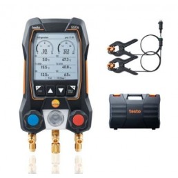 Testo550sBasicKit - Manifold digital inteligente com sondas de temperatura com pinça de cabo fixo - INSTRUFIBER