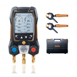 Testo550sSmartKit - Manifold digital inteligente com sondas de temperatura de pinça sem fio - INSTRUFIBER