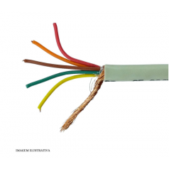 Cabo Manga 5x26AWG Blindado em Malha BT Bege - INSTRUFIBER