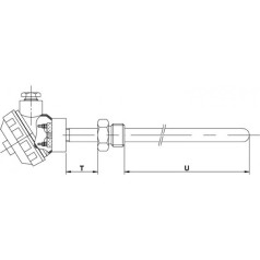 TC119 - TERMOPAR CONVENCIONAL COM TUBO METÁLICO E ROSCA FIXA - INSTRUFIBER