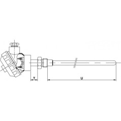 TC125 - TERMOPAR CONVENCIONAL COM TUBO CERÂMICO E ROSCA FIXA TC-125 - INSTRUFIBER