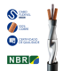 Cabo Instrumentação/Sinal 1X2X2,50 mm² Blindagem Total + Dreno Preto - INSTRUFIBER