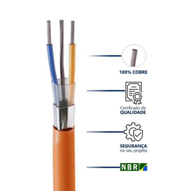 CABO PROFIBUS PA 1PX18 AWG LARANJA - INSTRUFIBER