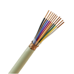 Cabo Manga 10X22 Awg Blindado Malha de Cobre Verde/palha - INSTRUFIBER