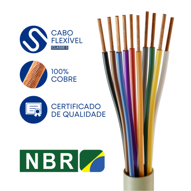 Cabo Manga 10X26 Awg Sem Blindagem Verde/Palha - INSTRUFIBER