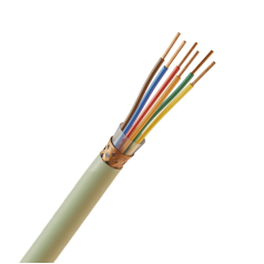 Cabo Manga 6X24 Awg Blindado Malha de Cobre Verde/Palha - INSTRUFIBER