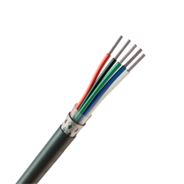 Cabo AFT 5x18 Awg Blindado em Malha de Cobre Estanhado Preto - INSTRUFIBER