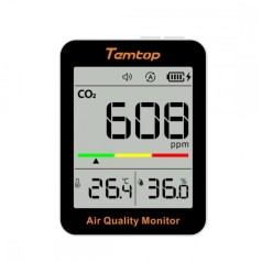 Termohigrometro Medidor de Qualidade do Ar Portátil - C1CO2 - INSTRUFIBER