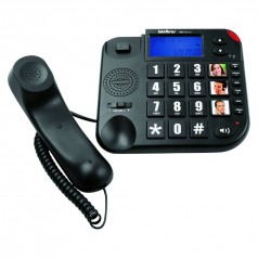 TELEFONE COM FIO TOK FACIL ID PRETO - INSTRUFIBER