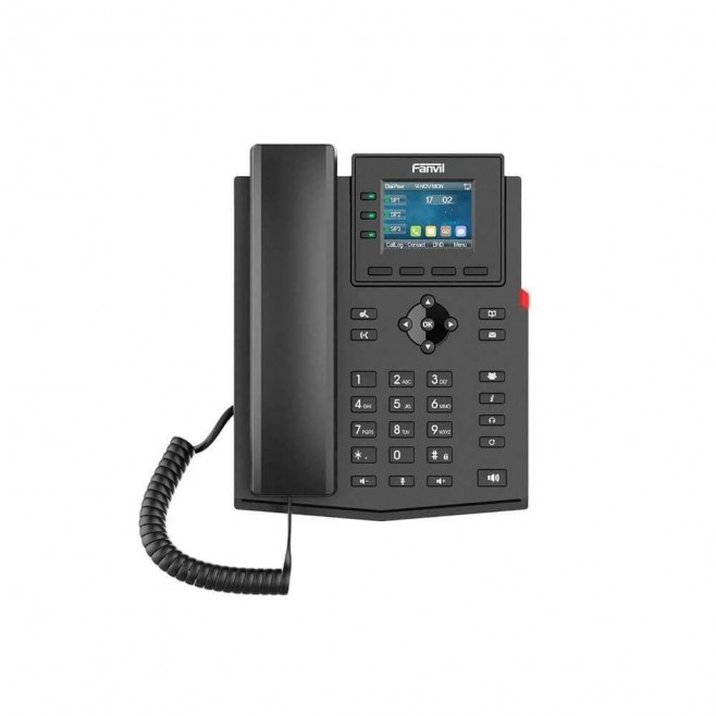 TELEFONE IP FANVIL X303P FAST ETHERNET COM POE E COM FONTE 4 LINHAS - INSTRUFIBER