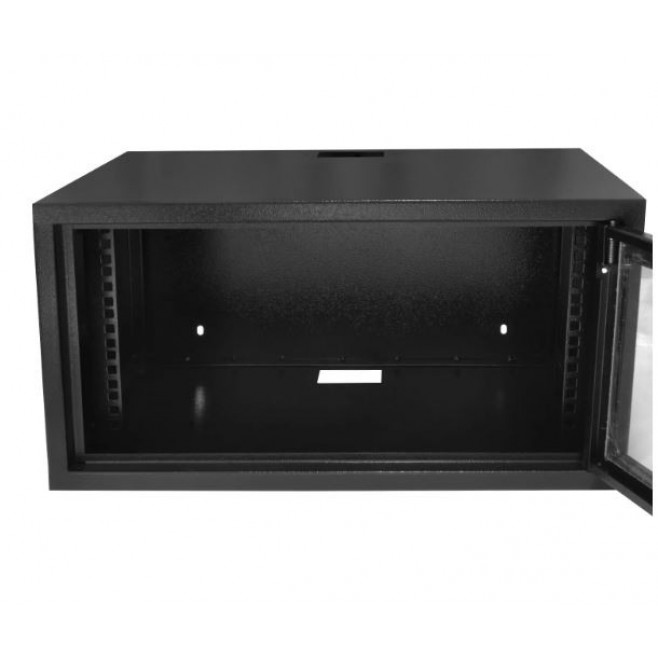 Mini Rack 5Ux300mm de Parede Padrão 19" Para Cabeamento Estruturado Automação e CFTV - Preto - INSTRUFIBER