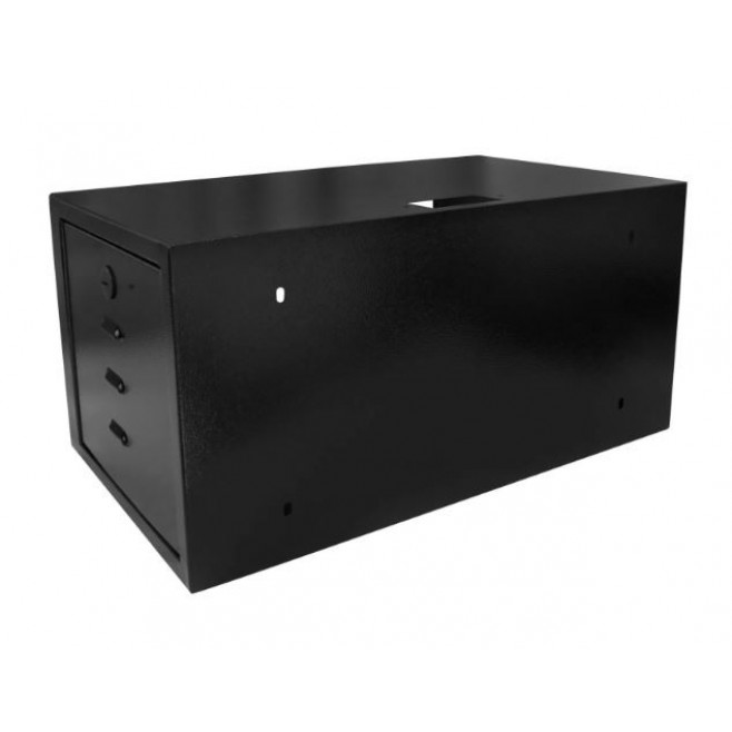 Mini Rack 5Ux300mm de Parede Padrão 19" Para Cabeamento Estruturado Automação e CFTV - Preto - INSTRUFIBER