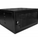 Mini Rack 5Ux470mm de Parede Padrão 19" Para Cabeamento Estruturado Automação e CFTV - Preto - INSTRUFIBER