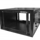 Mini Rack 6Ux570mm de Parede Padrão 19" Para Cabeamento Estruturado Automação e CFTV - Preto - INSTRUFIBER