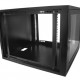 Mini Rack 8Ux570mm de Parede Padrão 19" Para Cabeamento Estruturado Automação e CFTV - Preto - INSTRUFIBER