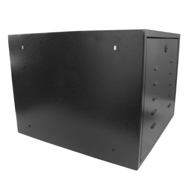 Mini Rack 8Ux570mm de Parede Padrão 19" Para Cabeamento Estruturado Automação e CFTV - Preto - INSTRUFIBER