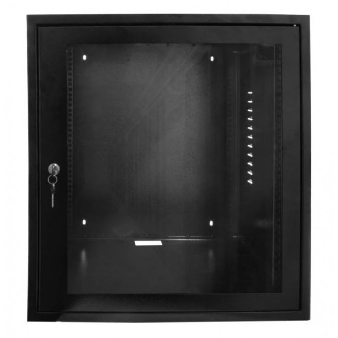 Mini Rack De Parede 19" 12U x 570mm Com 2 Planos - Preto - INSTRUFIBER