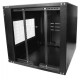 Mini Rack 8Ux370mm de Parede Para Servidor Data Center Padrão 19'' Armário Gabinete Para Cabeamento Estruturado e CFTV Preto - INSTRUFIBER