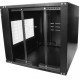 Mini Rack 8Ux470mm de Parede Para Servidor Data Center Padrão 19'' Armário Gabinete Para Cabeamento Estruturado e CFTV Preto - INSTRUFIBER