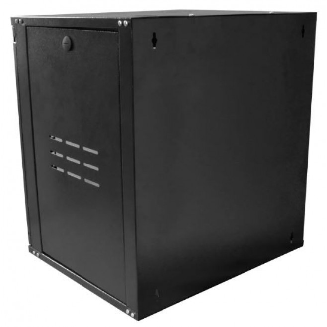 Mini Rack 12Ux470mm de Parede Para Servidor Data Center Padrão 19'' Armário Gabinete Para Cabeamento Estruturado e CFTV Preto - INSTRUFIBER