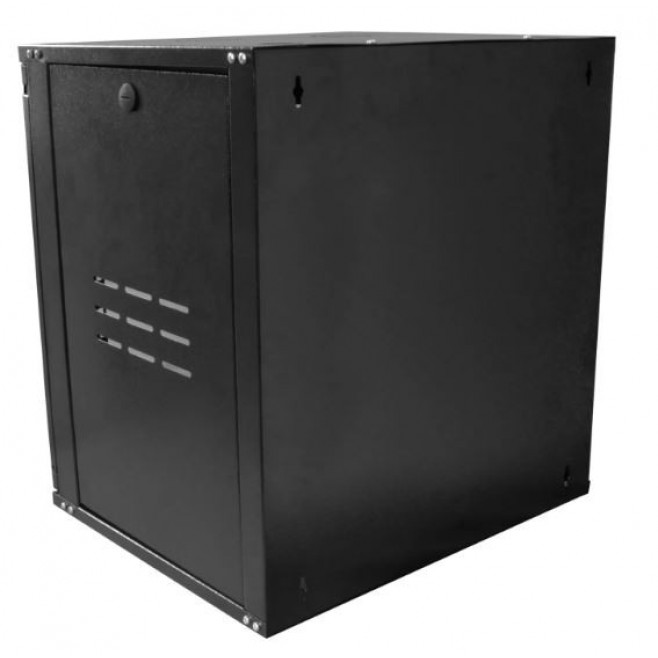 Mini Rack 12Ux570mm de Parede Para Servidor Data Center Padrão 19'' Armário Gabinete Para Cabeamento Estruturado e CFTV Preto - INSTRUFIBER