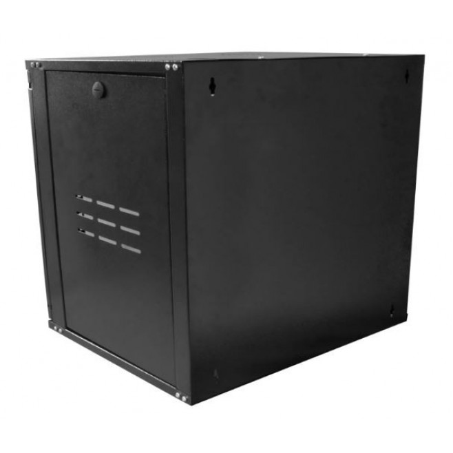 Mini Rack 12Ux670mm de Parede Para Servidor Data Center Padrão 19'' Armário Gabinete Para Cabeamento Estruturado e CFTV Preto - INSTRUFIBER