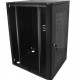 Mini Rack 16Ux470mm de Parede Para Servidor Data Center Padrão 19'' Armário Gabinete Para Cabeamento Estruturado e CFTV Preto - INSTRUFIBER