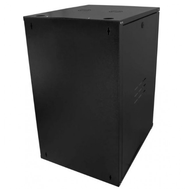 Mini Rack 16Ux470mm de Parede Para Servidor Data Center Padrão 19'' Armário Gabinete Para Cabeamento Estruturado e CFTV Preto - INSTRUFIBER